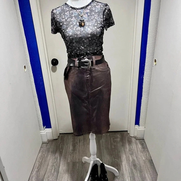 NWT HUDSON Centerfold Extreme High Rise Skirt size 27 - Picture 1 of 9